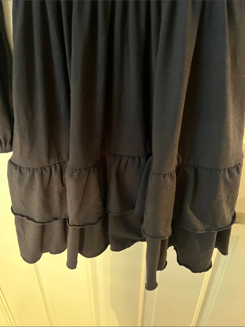 Girls' Black Long-Sleeve Tiered Dress New With Tag 6-7 Youth.